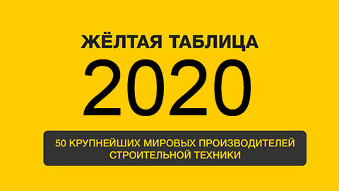 Желтая таблица. Жёлтая таблица 2020 50 крупнейших Мировых производителей спецтехники. Желтая таблица 2020 спецтехника. Желтая таблица 2021 спецтехника. Желтые страницы спецтехники 2020.