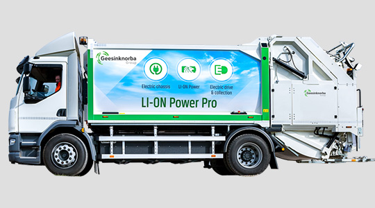 Первый электрический мусоровоз с модулем Li-On Power Pro