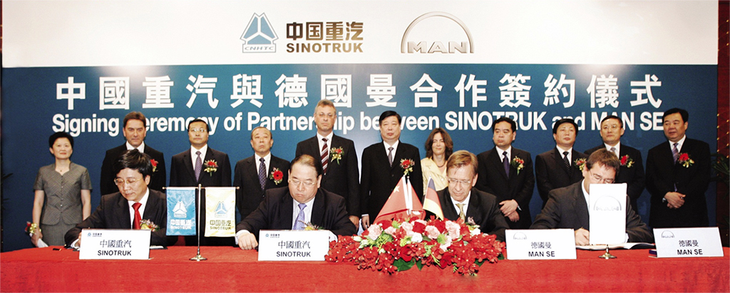 Исторический момент: подписание соглашение о сотрудничестве Sinotruk и MAN SE