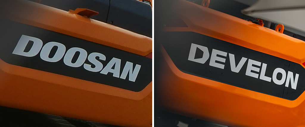 Было — стало: логотипы Doosan и Develon на технике