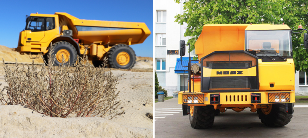 Карьерный самосвал МоАЗ-75053 уверенно работает в сложных условиях