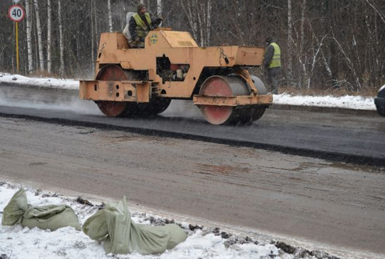 Укладка асфальта зимой