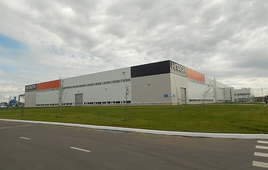 Завод по выпуску экскаваторов Hitachi в Твери
