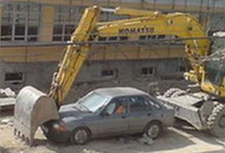 Месть гусеничного экскаватора Komatsu