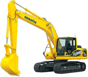 гибридный экскаватор Komatsu HB205