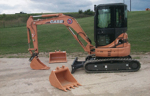 экскаватор Case с устройством для быстрой смены рабочего оборудования Klac Quick Coupler