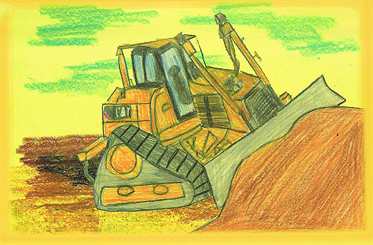 Страницы новогоднего календаря Caterpillar