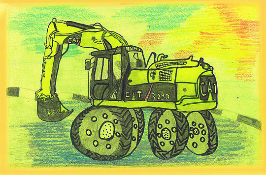Страницы новогоднего календаря Caterpillar