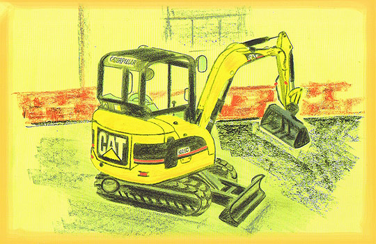 Страницы новогоднего календаря Caterpillar