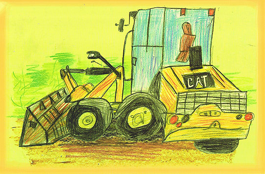 Страницы новогоднего календаря Caterpillar