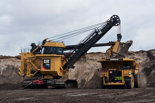 Канатный экскаватор с электрическим приводом Cat 7495 HF 