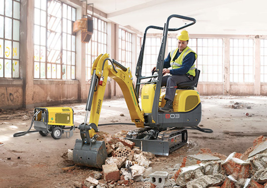 Новый гибридный мини-экскаватор Wacker Neuson