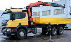 Автомобиль Scania с КМУ PALFINGER