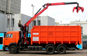 Гидроманипулятор EPSILON M100L80 на шасси KAMAZ-65115 с кузовом под транспортировку металлолома