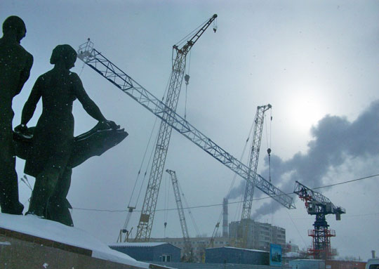 Монтаж башенного крана