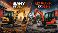 SANY SY35U vs Kubota KX033-4: сравнение мини-экскаваторов