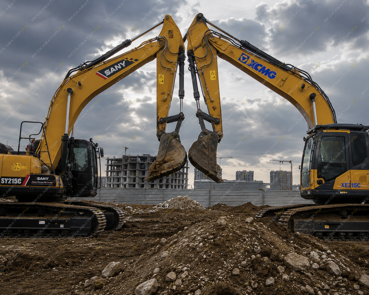SANY SY215C vs XCMG XE215C: подробное сравнение
