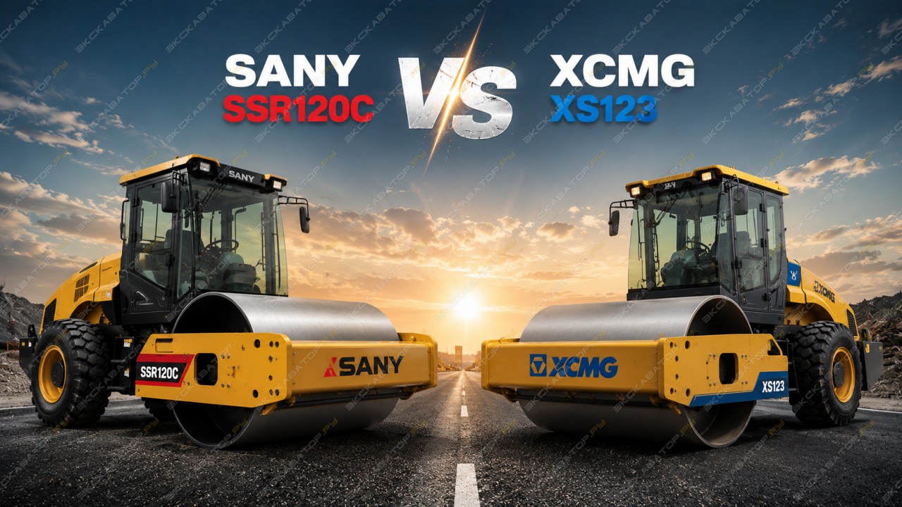 SANY SSR120C против XCMG XS123: сравнение грунтовых катков