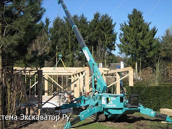 кран паук аренда. мини кран маеда 285. мини кран паук маеда. кран паук аренда. Maeda mc285.