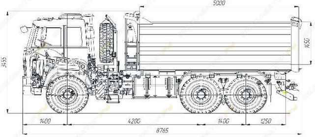 Автомобиль-самосвал 780130 на шасси МАЗ-6317F9-571 [1]