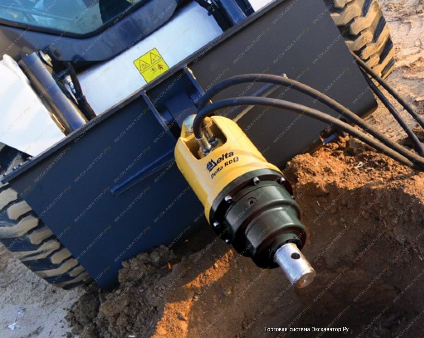 Гидровращатель на манипулятор для винтовых свай