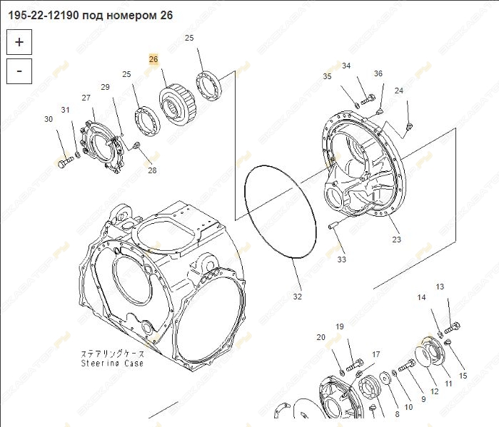 Шестерня 195-22-12190 Komatsu D375A [15]