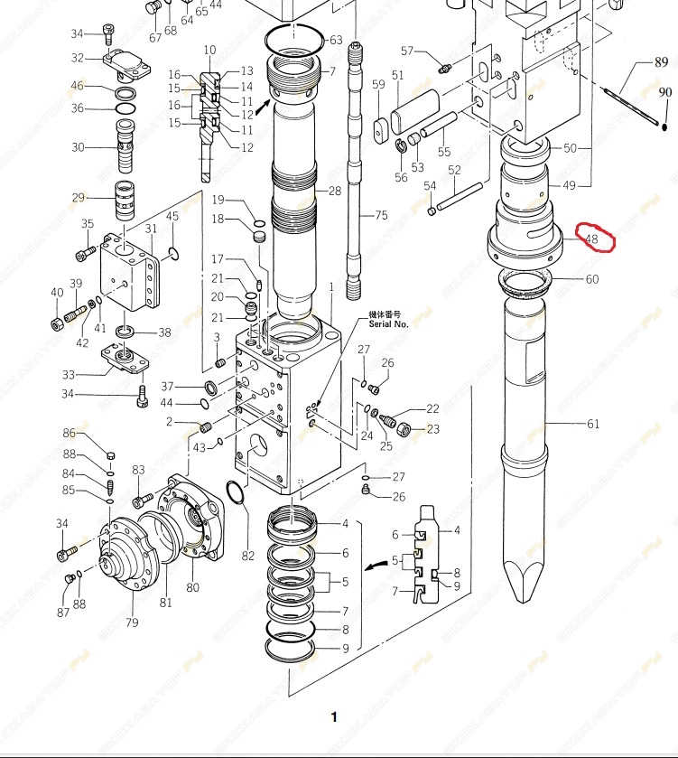 Нижняя втулка для гидромолота FuruKawa HB100G-20101 [1]