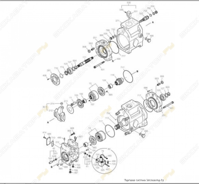 Насос главный 40100347 40091400220C для Doosan Solar 255 0316 195249