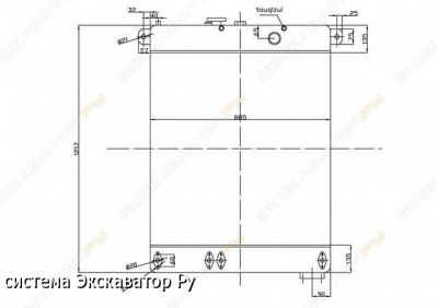 Радиатор Komatsu 424-03-21220. [3]