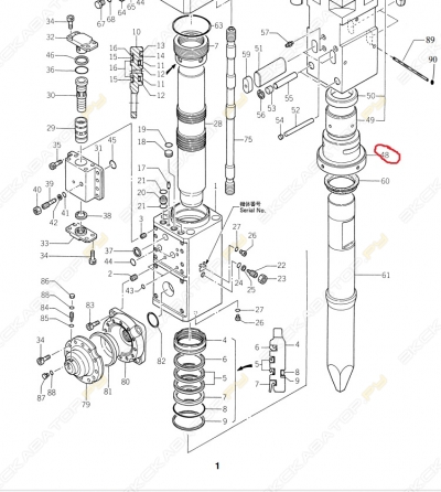 Нижняя втулка для гидромолота FuruKawa HB100G-20101 [1]