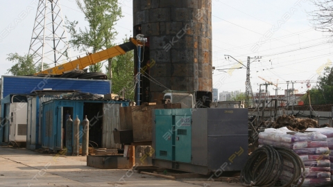 Генератор на строительстве метро в Москве