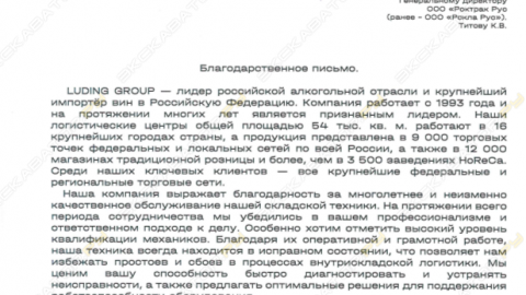 Отзыв от ООО Лудинг