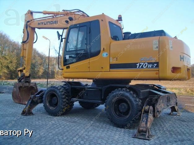 Аренда колесного экскаватора Hyundai R170w 3 Москва №465173 