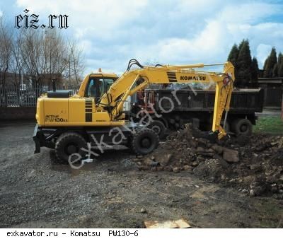 Колесные экскаваторы Komatsu  PW130-6