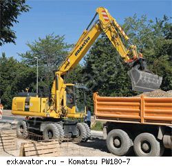 Колесные экскаваторы Komatsu PW180-7