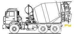 Автобетоносмесители КАМАЗ 58146W (ABS-6K)