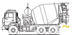 Автобетоносмесители КАМАЗ 69361H (АБС-7DA)