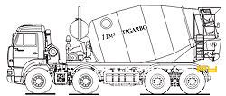 Автобетоносмесители КАМАЗ АБС-11DA