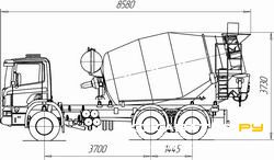 Автобетоносмесители Tigarbo 8DO на шасси SCANIA P380CB6х4EHZ