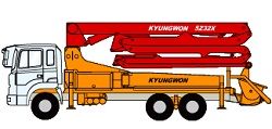 Автобетононасосы Kyungwon KW 5Z32X (KOD160A)