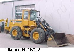 Фронтальные погрузчики колесные Hyundai HL 740TM-3