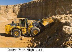 Фронтальные погрузчики колесные John Deere 744K High-Lift