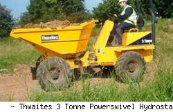 Думперы, мини-самосвалы Thwaites 3 Tonne Powerswivel Hydrostatic