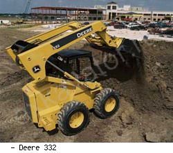 Мини-погрузчики с бортовым поворотом John Deere 332