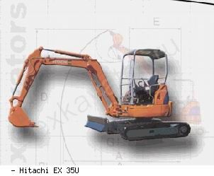 Мини-экскаваторы гусеничные Hitachi EX35U