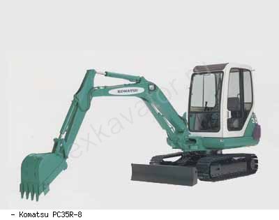 Мини-экскаваторы гусеничные Komatsu PC35R-8