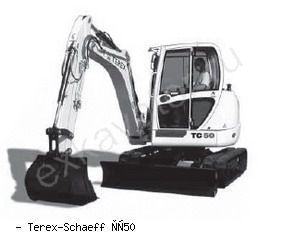 Мини-экскаваторы гусеничные Terex-Schaeff TC50