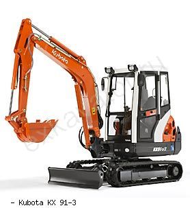 Мини-экскаваторы гусеничные Kubota KX91-3a