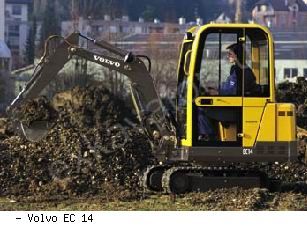 Мини-экскаваторы гусеничные Volvo EC 14