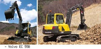 Мини-экскаваторы гусеничные Volvo EC 55B